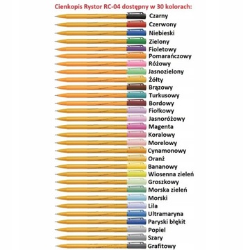RYSTOR CIENKOPIS szkolny biurowy RC-04 CZARNY