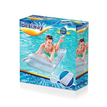 ОДИНОЧНЫЙ ИНДИВИДУАЛЬНЫЙ ПЛЯЖНЫЙ МАТРАС С ПОДУШКОЙ 188x71см BESTWAY