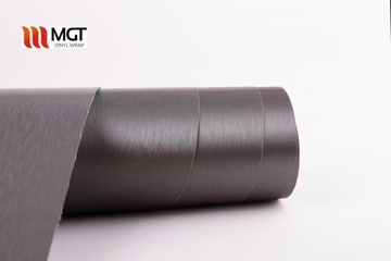 Folia SZCZOTKOWANE ALUMINIUM 3D Tytanowa 150x50cm