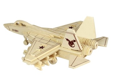 PUZZLE DREWNIANE PRZESTRZ. SAMOLOT MYŚLIWIEC J-31