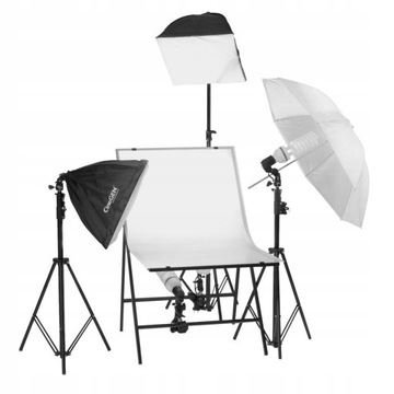 Pakiet do foto bezcieniowej 2x softbox parasolka