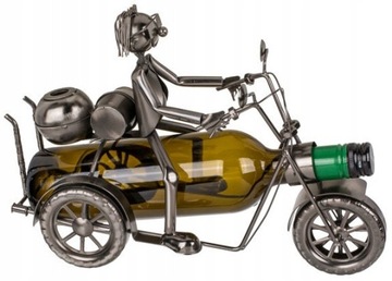Metalowy Stojak na Wino MOTOCYKLISTA II Motocykl