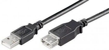 Przedłużacz USB 2.0 Hi-Speed,Czarny-1.8m.