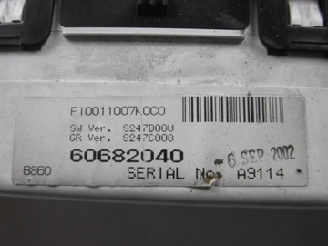 LANCIA THESIS 841 PŘÍSTROJOVÁ DESKA BUDÍKY 2,4TD 60682040