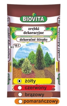 Zrębki drzewne BIOVITA 50 L kolor żółty
