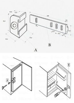 СЛАЙДЕРЫ – КРЕПЛЕНИЕ ХОЛОДИЛЬНИКА В МЕБЕЛЬНОМ ЗДАНИИ