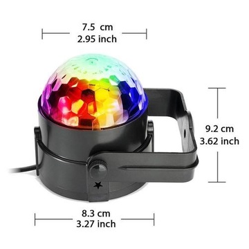 Светодиодный диско-шар RGB со светодиодным эффектом на пульте дистанционного управления