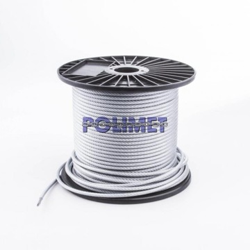 LINA STALOWA PCV - linka PVC - 400 metrów - 1/2 mm
