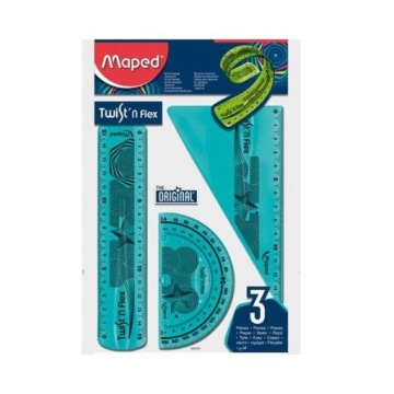 Набір MAPED TWIST'N FLEX: лінійка косинець транспортир