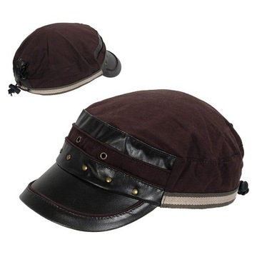 CZAPKA PATROLÓWKA Z DASZKIEM K39D BRĄZOWA