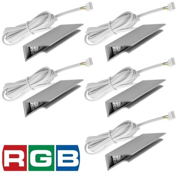НАБОР из 5 зажимов для светодиодов RGB RGB из ПВХ для зажимов для стеклянных полок