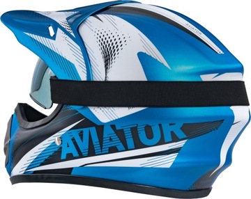 KASK CROSSOWY DZIECIĘCY ENDURO MOTOR GOGLE BLENDA