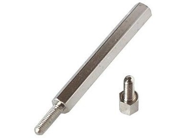 TMW12 Tulejka dystansowa mosiądz 12mm gwint zew/wew. M3