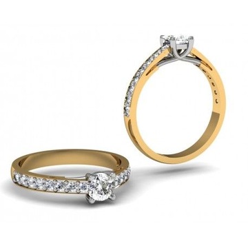 WSPANIAŁY Pierścionek z BRYLANTAMI 0,44 ct