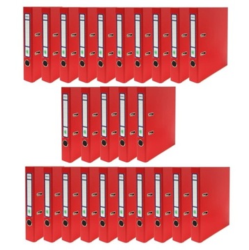 Segregator dźwigniowy A4 EKOBOX 50mm CZERWONY 25sz