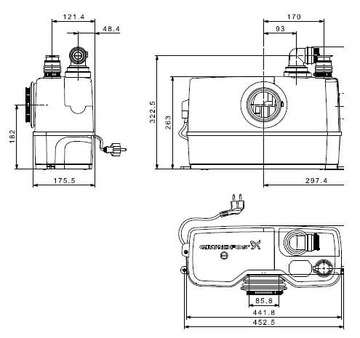 Шлифовальный насос GRUNDFOS Sololift 2 WC-1