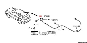 РЫЧАГ РУЧКИ SUBARU ДЛЯ ОТКРЫТИЯ ТОПЛИВНОГО ЛЮЧКА