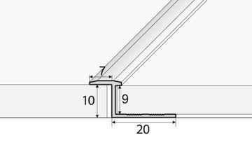 Listwa łączeniowa A57 srebrna 250cm
