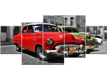 Kuba Hawana Samochody Retro 150x70 Obraz Tryptyk