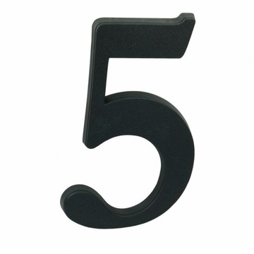 Номер 5, черный, 19 см, пластик