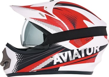 KASK CROSS DZIECIĘCY ENDURO MONSTER GOGLE BLENDA