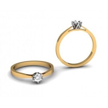 WSPANIAŁY Pierścionek z BRYLANTEM 0.15 ct id: 1734