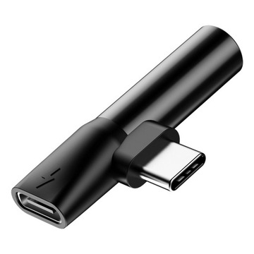 Baseus USB-C — Audio Mini Jack 3,5 мм + угловой адаптер USB-C L41, черный