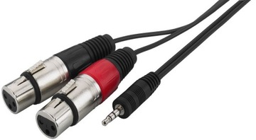 Kable połączeniowe 1x wtyk 3.5mm st 2x gniazdo XLR