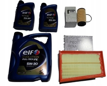 2 Filtry Olej ELF FullTech 7L Koleos 2,0dci ORG