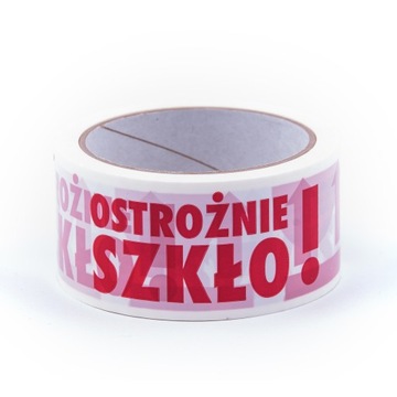TAŚMA PAKOWA KLEJĄC BEZPIECZEŃSTWA OSTROŻNIE SZKŁO
