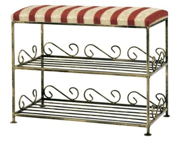 ŁAWKA metalowa z Półką na Buty 60cm Kolory Metal