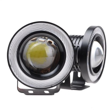 ŚWIATŁA DRL COB LED dzienne angel eye, 7,6cm, 76mm