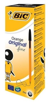 Długopis BIC fine ORANGE CZARNY OPAKOWANIE 20 SZT