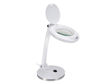 Lampa biurkowa stołowa z lupą 5 dioptrii