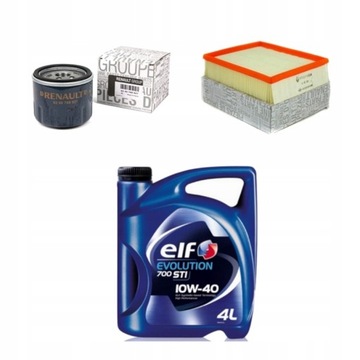 Laguna II 1,9dci 2 Filtry Olej ELF 5l oryginał