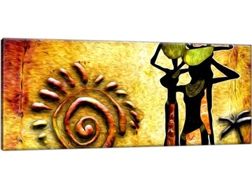 Обои для рабочего стола Africa Abstract Village 100х40