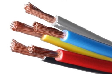 Kabel Przewód FLRY-B 1,0mm2 1x1,00mm Żółty 5m