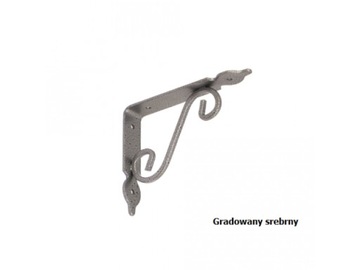 Полкодержатель кованый, черный, 14см WOR14