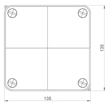 КОРОБКА Н/Т HERMET IP55 135×135×62 БЕЛАЯ PK-1 0250