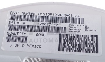 Керамические конденсаторы MLCC - SMD/SMT 1UF 50VDC X7R 10