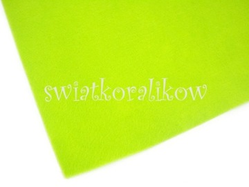 FL049 Filc z metra jaskrawa zieleń 1mm 50x85cm