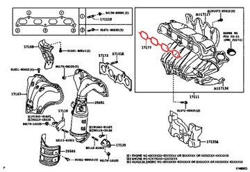 TOYOTA OE 17177-28010 TĚSNĚNÍ KOLEKTORU SACÍHO