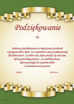 Podziękowanie - dyplom J050