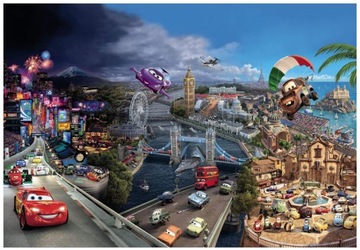 FOTOTAPETA DLA DZIECI AUTA DISNEY + KLEJ 368x254