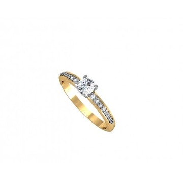 WSPANIAŁY Pierścionek z BRYLANTAMI 0,29 ct