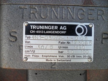 Гидравлический насос TRUNINGER AG 4N1-050/2H1-006