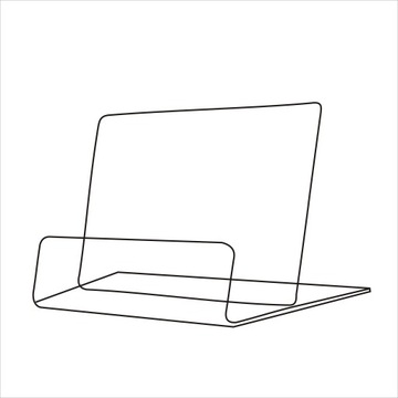 A4 Stojak na Ulotki z Plexi LU poziomy