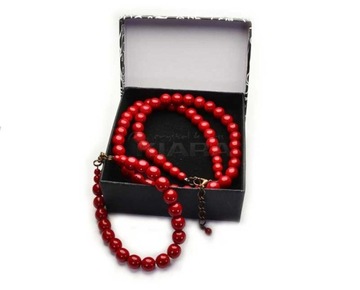 Prezent Pudełko Komplet Biżuterii Czerwony Zestaw Jablonex Klasyczny Perły