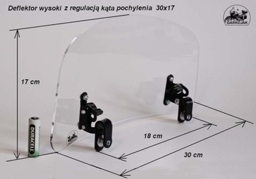 Дефлектор мотоцикла, обтекатель лобового стекла, DARKOJAK 30x14