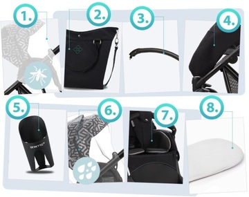 КОЛЯСКА 2В1 BEBETTO NITELLO 12 ЧАСТЕЙ I + МЕГА АКСЕССУАРЫ